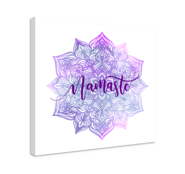 Ljubičasta mandala namaste mandala platno zidna umjetnost - TenStickers