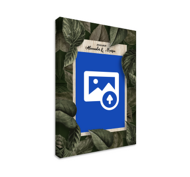 Leinwandbild hochzeitshände und blumenstrauß - TenStickers