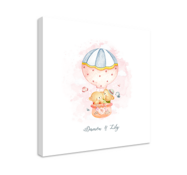 Cuadro boda Globos de amor personalizables - TenVinilo