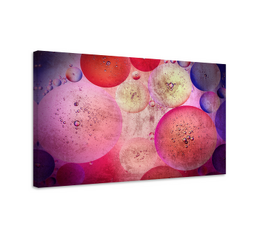 粉红色圆圈与颜色几何画布 - TenStickers