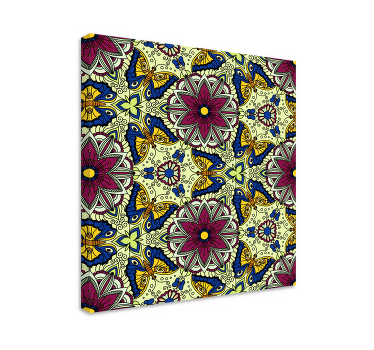 Cuadro moderno Mosaico de mariposas de colores - TenVinilo