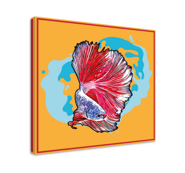 Tableau poisson Couleurs abstraites - TenStickers