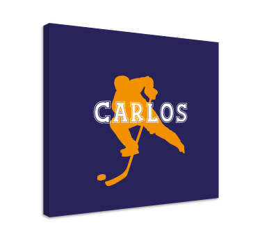 Personalizované hokejové oranžové obrazy na stenu - Tenstickers