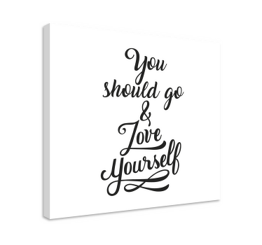 Love Yourself Song Lyric music canvas art - TenStickers