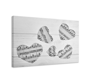 Songsheet heart Music canvas art - TenStickers