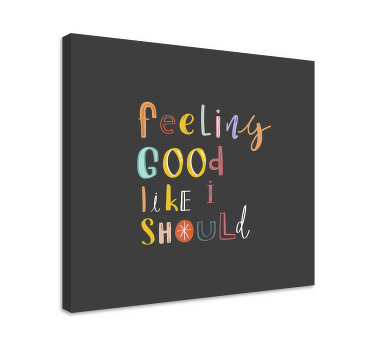 Song Lyrics feeling good music canvas art - TenStickers