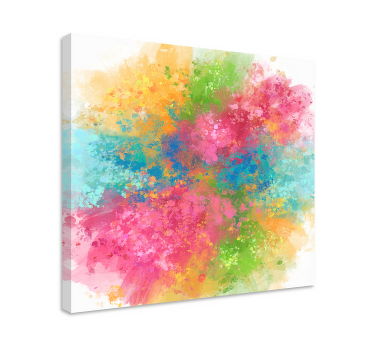 Cuadro en arte Pintura de salpicaduras de colorido - TenVinilo