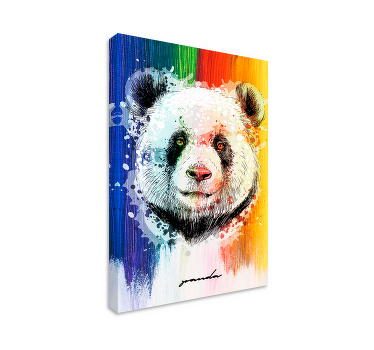 Cuadro animales Panda arcoiris - TenVinilo