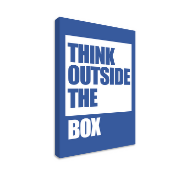 Think outside the box motivational canvas - TenStickers