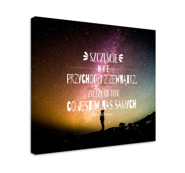Obraz Cytat szczęścia - TenStickers