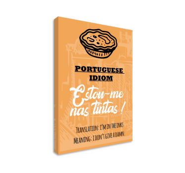 Quadro frase Português dizendo que a tradução não importa - TenStickers