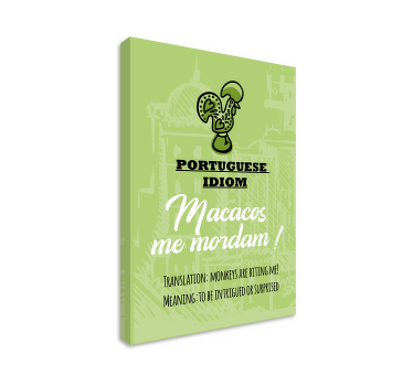 Quadro frase Português dizendo tradução surpresa - TenStickers