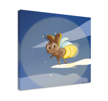Sød baby tegneserie firefly børnehave lærred - TenStickers
