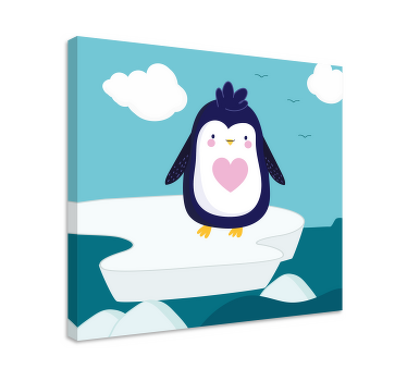 Quadro para bebê Pinguim bonito dos desenhos animados - TenStickers