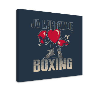 obrazy nowoczesne Kocham boks - TenStickers