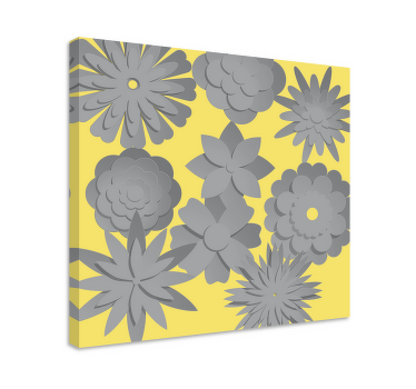 Leinwandbild Blume blumensilhouette - TenStickers