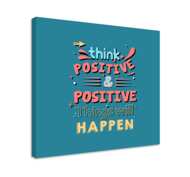 Think Positive motivational canvas - TenStickers
