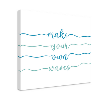 Make your own waves motivational canvas - TenStickers