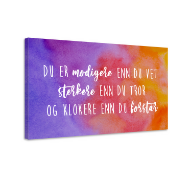 Sitat modigere, sterkere, klokere enn deg lerretsbilde nordisk - Tenstickers