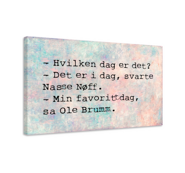 Norsk sitat min favorittdag lerretsbilde nordisk - Tenstickers