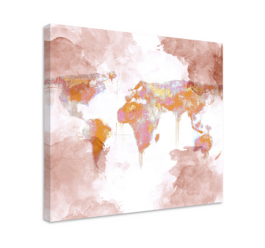 Cuadro mapamundi Salpicaduras de arte moderno - TenVinilo