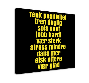 Tenk positivt lerretsbilde motivasjon - Tenstickers