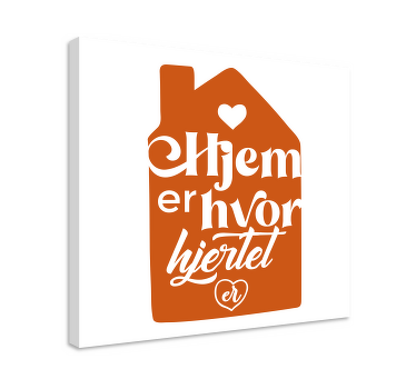 Hjemme er der hjertet er lerretsbilde motivasjon - Tenstickers