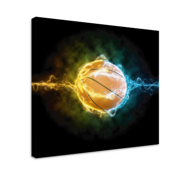 Vand og ild basketball teen lærredtryk - TenStickers