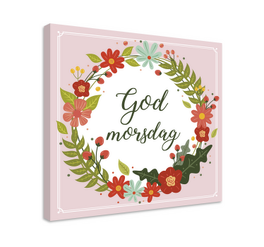 Sirkel av blomster Lerretsbilde morsdag - Tenstickers