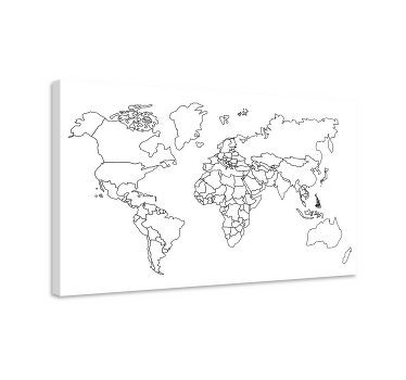 Cuadro mapamundi Minimalista moderno - TenVinilo