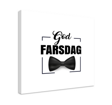 Svart slips med ramme Lerretsbilde farsdag - Tenstickers