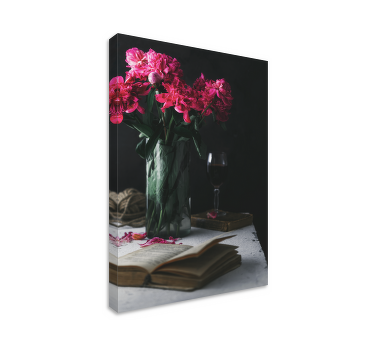 Leinwandbild Obst Weinglas und vase - TenStickers