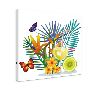 Fruits and butterfly  fruit canvas - TenStickers