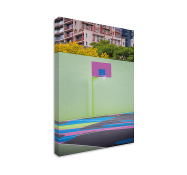 Tableau maison Demi-terrain de basket-ball - TenStickers