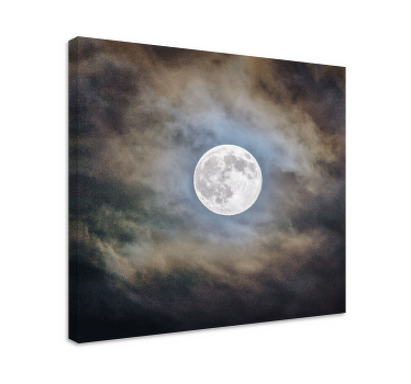 Full moon night landscape canvas - TenStickers