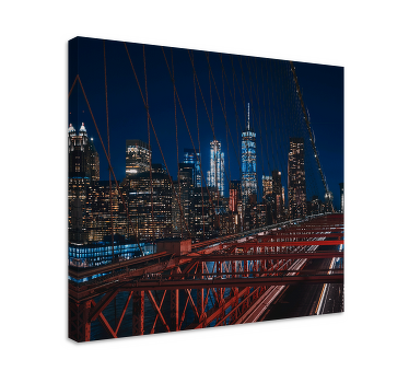 Cityscape wall art brooklyn bridge perspective - TenStickers