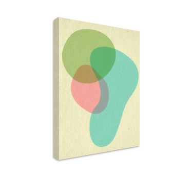 Cuadro nórdico Manchas abstractas de tres colores - TenVinilo