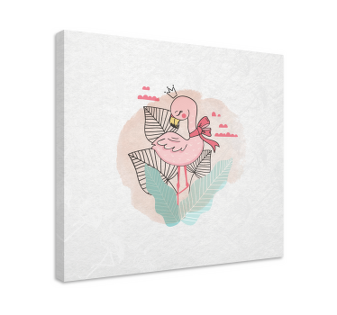 Cuadro animales Lindo patrón de flamenco sin costuras - TenVinilo