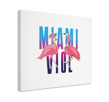 Flamingo Fashionistas animal canvas wall art - TenStickers
