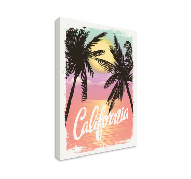 California beach typography canvas pictures - TenStickers