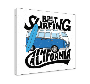 Cuadro para salón Mejor surfista de california - TenVinilo