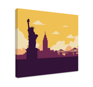 New york city illustration bedroom wall prints - TenStickers