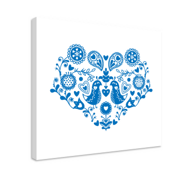 Květinové obraz ve tvaru srdce - TenStickers