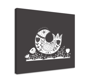 Cuadro de flores Pollos orgullosos con esmalte - TenVinilo