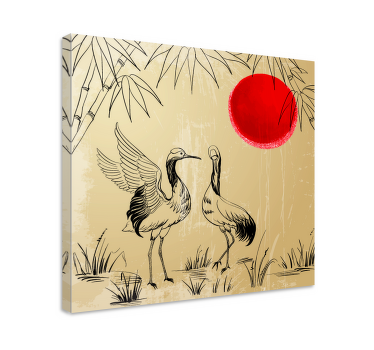 čínske hory bociany tapety do steny - Tenstickers