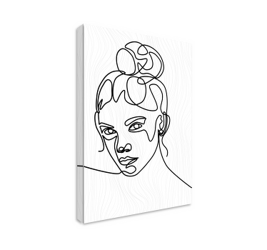 Tablou persoane conturul portretului stilizat - TenStickers