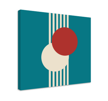 To cirkler abstrakt kunst geometrisk lærred - TenStickers