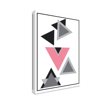 Trekanter abstrakt kunst geometrisk lærred - TenStickers