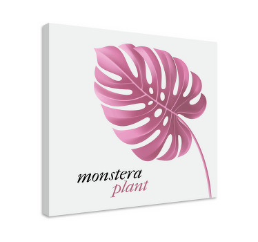 Quadro frase Estilo monstera minimalista rosa - TenStickers