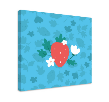Blomster mønster og frugt lærred - TenStickers